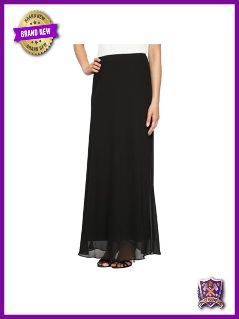 Women's Maxi Skirt Elastic Waist Pleated Chiffon A-Line